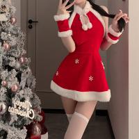 Christmas Cosplay Lingerie Set - Velvet Sexy Nightgown & Role Play Costume for New Year Eve thumbnail
