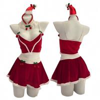 New Year Sexy Lingerie Set - Cherry-Themed Pure & Tempting Split Costume for Live Streamers thumbnail
