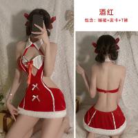 Christmas Velvet Lingerie Nightgown - Sexy Role Play Costume Set for New Year Eve & Holiday Cosplay
