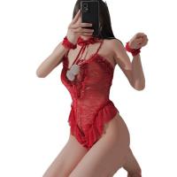 Sexy Sheer Bunny Costume for Women - Christmas & New Year Lingerie Bodysuit with Open Crotch, Black Pure Temptation Outf thumbnail