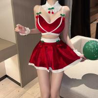 Cherry Temptation Lingerie Dress - Sexy Christmas No-Remove Suspender Gown, Naughty & Sweet Holiday Costume
