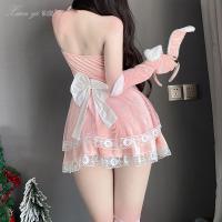 Xianyi Christmas Bunny Girl Lingerie Set - Red Velvet Sexy Costume for New Year Cosplay & Party Wear thumbnail