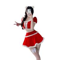 Sexy Bunny Girl Christmas Outfit - Original Seductive Lingerie Set for Holiday Party & New Year's Eve thumbnail