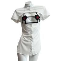 Nurse Costume Lingerie Set for Women - Seductive Cut-Out Bust Pure Temptation Role Play Outfit, No-Undress Design thumbnail