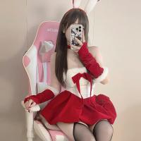 Sexy Christmas Sweet-Spicy Bralette Set with Red Santa Hat & Bow Neckline Lingerie Outfit thumbnail