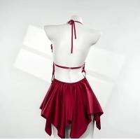 SakuQiu Butterfly Lace Sleep Dress - Pure & Tempting Sheer Backless Lounge Set with Built-in Pads thumbnail