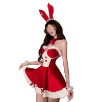 Cute Bunny Lingerie Dress - Sexy Backless Christmas Costume & New Year Sleepwear Outfit thumbnail