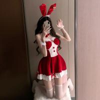 Cute Bunny Lingerie Dress - Sexy Backless Christmas Costume & New Year Sleepwear Outfit thumbnail
