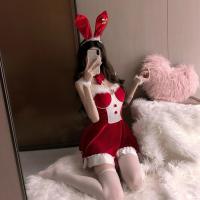 Cute Bunny Lingerie Dress - Sexy Backless Christmas Costume & New Year Sleepwear Outfit thumbnail