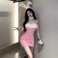 Sexy Bunny Girl Costume Set - Christmas Role Play Outfit, Tight Mini Dress & Matching Accessories thumbnail