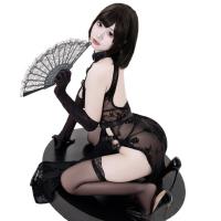 Ruiyun Lace Role Play Cheongsam Lingerie - Sheer Mesh Split Dress with Leather Buckles & Floral Print thumbnail