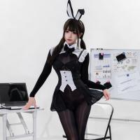 Sexy Bunny Costume for Women - Seductive Sheer Lace Bodysuit, Tight-Fit Playful Cosplay Outfit thumbnail