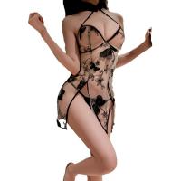 Butterfly Embroidery Lingerie Set - Vintage Qipao-Style Sexy Sleepwear for Women, Plus Size thumbnail