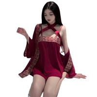 Pure & Seductive Lingerie Set - Modest Yet Sexy Open-Crotch Hanfu-Style Sleepwear & Cosplay Outfit thumbnail