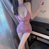 Pure & Alluring Lace Lingerie Set - QQNY Cheongsam-Inspired Sensual Sleepwear for Women thumbnail