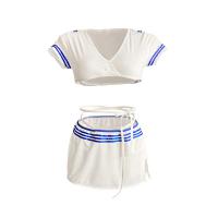 Sensual Airline Uniform Top & Pencil Skirt Set – Sexy Office-Themed Lingerie Outfit for Women thumbnail