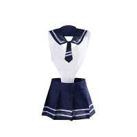 Qiaozhiqing Seductive Modest Lingerie Set - Two-in-One Schoolgirl JK Dress with Matching Handcuff Accessories thumbnail