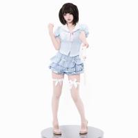 Blue Sweet-Play Lingerie Skirt - Flirty Cupcake Mini Dress with High-Waist Slimming Fit & Feminine Ruffles thumbnail