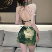 New Chinese-Style Lingerie Dress - Seductive Backless Qipao-Inspired Sexy Outfit for Couples thumbnail