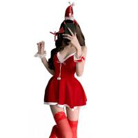 Christmas Sexy Lingerie Dress - Deep V-Neck Backless Slip Dress for New Year Eve & Holiday Nights thumbnail