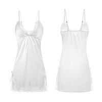 Feimu Silk-Look Lounge Dress – Minimalist Elegant Sleep & Loungewear, Sheer Modest Sensual Outfit thumbnail