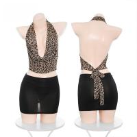 Flame Desire Leopard Print Sheer Bustier Bodysuit - Sexy Pure Temptation Bodycon Lingerie Set thumbnail