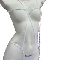 French-Style Lace Mesh Bikini Panties for Women – Sheer Cross-Strap Cotton-Crotch Sexy Lingerie thumbnail