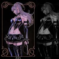 Glow Cloud Sexy Latex-Look Lingerie - Cute Demon Cosplay PU Leather Cutout Bra & Panty Set with Ties thumbnail
