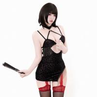 Guiyun Hollow-Out Sexy Fringe Backless Slit Dress Set – Pure & Alluring Summer Outfit thumbnail