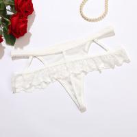 Guiyun Sexy Lace Thong for Women - Sheer Mesh Transparent Underwear with Delicate Floral Embroidery thumbnail