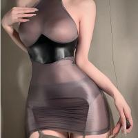 Guiyun Hot Sexy Sheer Halter Bodycon Sleep Dress for Women – Slimming, Date Night & New Year Outfit thumbnail