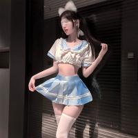 Jin Xiao Pure Sailor-Style Lingerie Set – Flirty Pleated Skirt with Kawaii JK Aesthetic, Sensual & Playful thumbnail