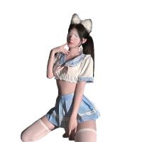Jin Xiao Pure Sailor-Style Lingerie Set – Flirty Pleated Skirt with Kawaii JK Aesthetic, Sensual & Playful thumbnail