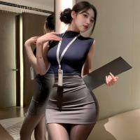 Mannyan Sexy Lingerie Set for Women – Pure & Tempting Secretary Outfit with Pencil Skirt & Matching Sleep Dress thumbnail