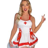 Nurse Costume Sexy Lingerie Set for Women – Role Play Outfit, Seductive Sleepwear & Naughty Costume for Couples thumbnail