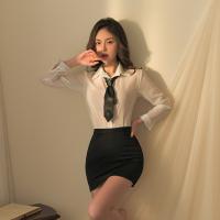 OL Secretary Lingerie Set - Seductive Cosplay Sleepwear with Pencil Skirt for Women thumbnail