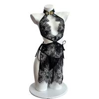Pure & Playful Lace Lingerie Set - Vintage-Inspired Sheer Quching Robe Sleepwear Outfit, No-Remove Design thumbnail