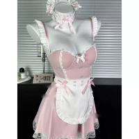 Pure & Playful Lingerie Set - Seductive Sleepwear Dress with Modest Allure, Naughty Yet Elegant Nightgown thumbnail