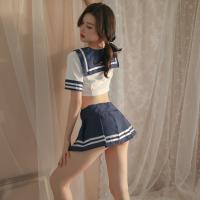 Pure & Playful Student-Style Lingerie Set - Sexy JK Uniform Outfit for Curvy Women, Factory Direct thumbnail