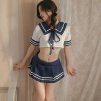 Pure & Playful Student-Style Lingerie Set - Sexy JK Uniform Outfit for Curvy Women, Factory Direct thumbnail