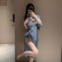 Pure & Seductive Lace Cheongsam Lingerie Set - Romantic Date Night Sleepwear for Small Bust thumbnail