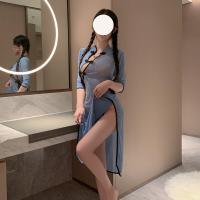 Pure & Seductive Lace Cheongsam Lingerie Set - Romantic Date Night Sleepwear for Small Bust thumbnail
