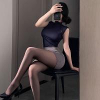 Pure & Tempting Lingerie Set - Secretary Skirt, Air Hostess Costume, Nightclub No-Remove Outfit thumbnail