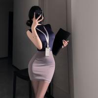 Pure & Tempting Lingerie Set - Secretary Skirt, Air Hostess Costume, Nightclub No-Remove Outfit thumbnail