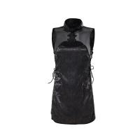 Retro Chinese Qipao Lingerie Set - Sexy High-Slit, Lace-Up, Sheer Bodysuit Sleepwear for Women thumbnail