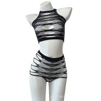 Seductive Sheer Mesh Bodysuit for Women - Plus Size Open-Crotch Sensual Lingerie Set for Bedroom Play thumbnail