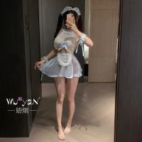 Seductive Women's Lingerie Set - Modest Yet Alluring Sleepwear & Roleplay Uniform, No-Remove Design thumbnail