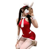Sexy Christmas Lingerie for Small Bust - Bodycon Mini Dress with Push-Up Bra Top, Flirty Holiday Outfit thumbnail