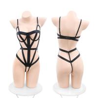 Sexy Cross-Back Secretary Costume -Europe and America-Inspired Lace-Up Bodysuit for Role Play & Bondage thumbnail