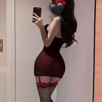 Sexy Lace Bodysuit with Built-in Pads - New Year Party Wear, Sheer Mesh Nightclub Outfit for Women thumbnail
